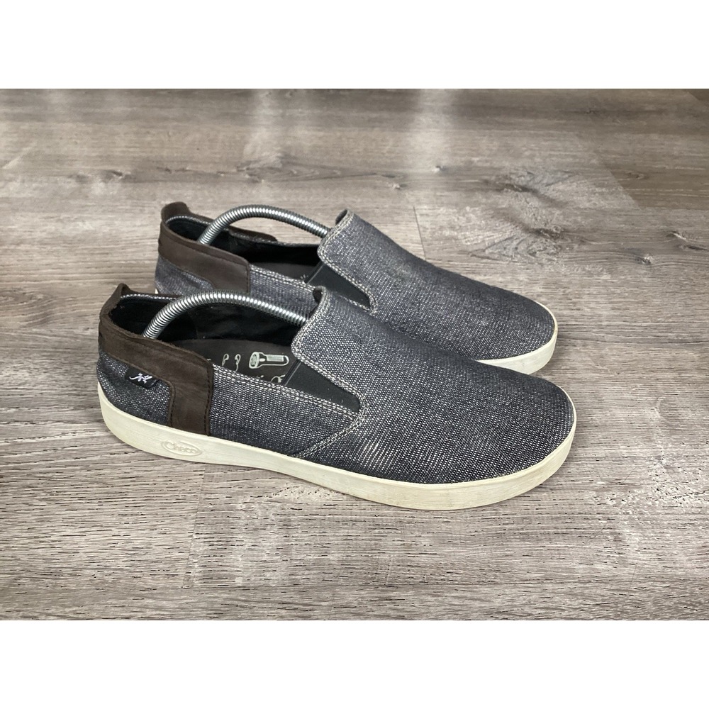Chaco Davis Mens Size 10.5 Black Canvas Slip On Shoes Casual J106355